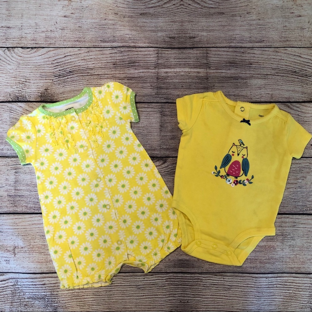 (20% OFF 4+) A45 Carter’s 3M infant girls rompers